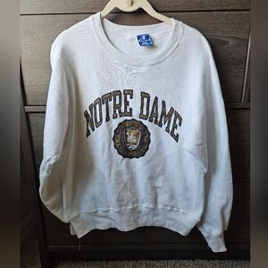 Notre Dame White Sweatshirt (Crewneck)